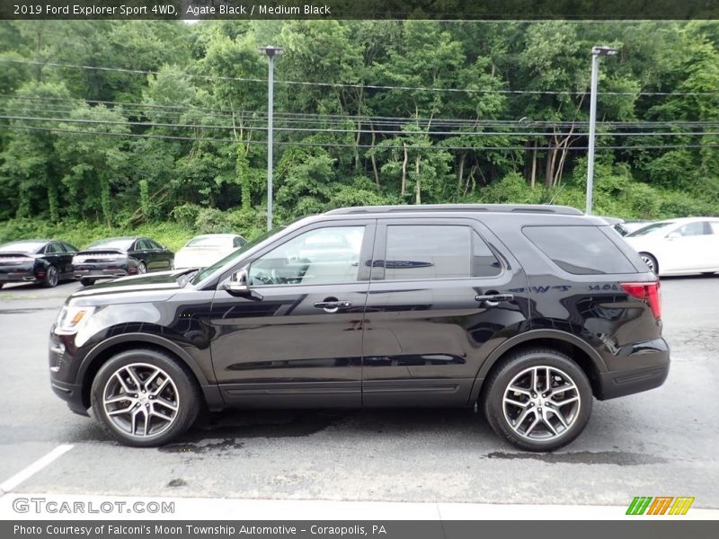 Agate Black / Medium Black 2019 Ford Explorer Sport 4WD