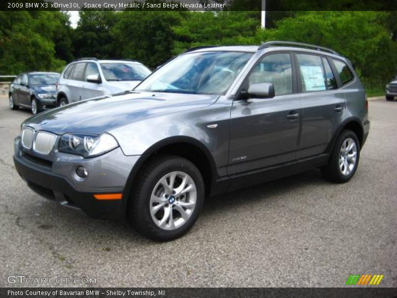 Space Grey Metallic / Sand Beige Nevada Leather 2009 BMW X3 xDrive30i
