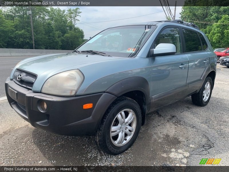 Desert Sage / Beige 2006 Hyundai Tucson GLS V6