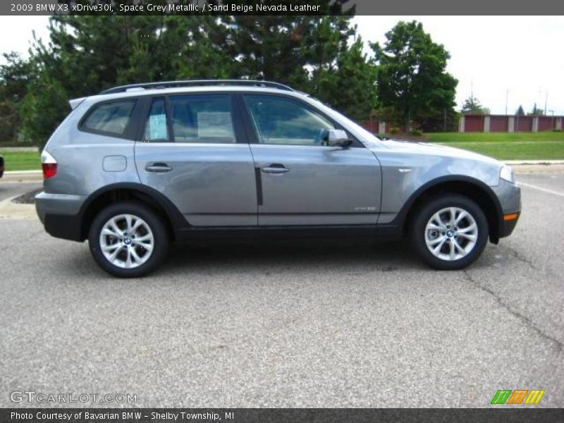 Space Grey Metallic / Sand Beige Nevada Leather 2009 BMW X3 xDrive30i