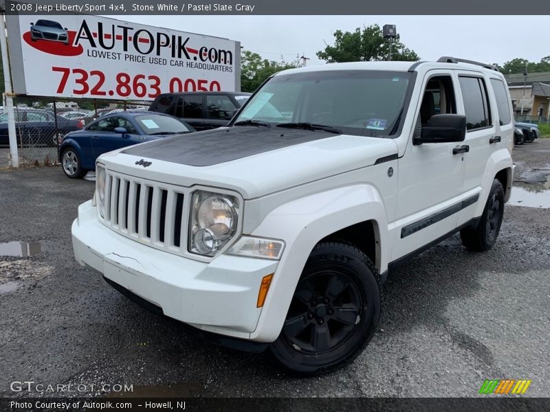 Stone White / Pastel Slate Gray 2008 Jeep Liberty Sport 4x4