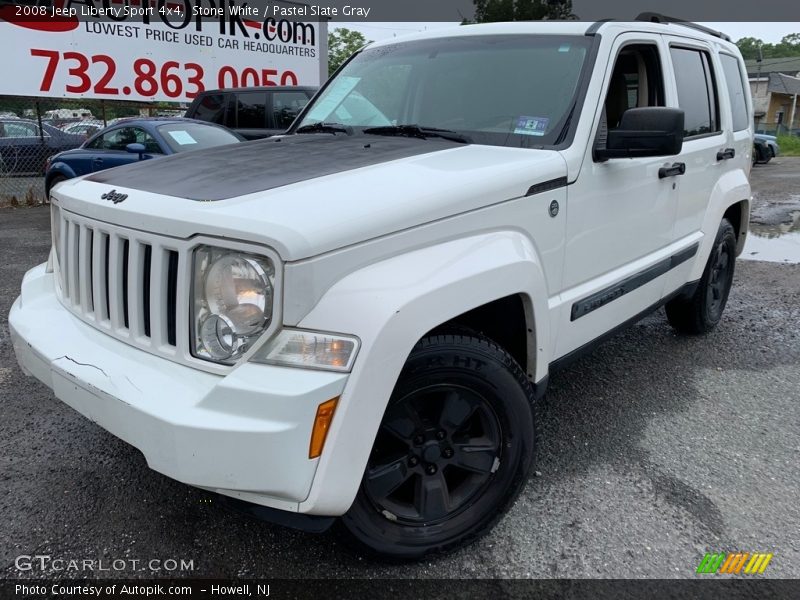 Stone White / Pastel Slate Gray 2008 Jeep Liberty Sport 4x4