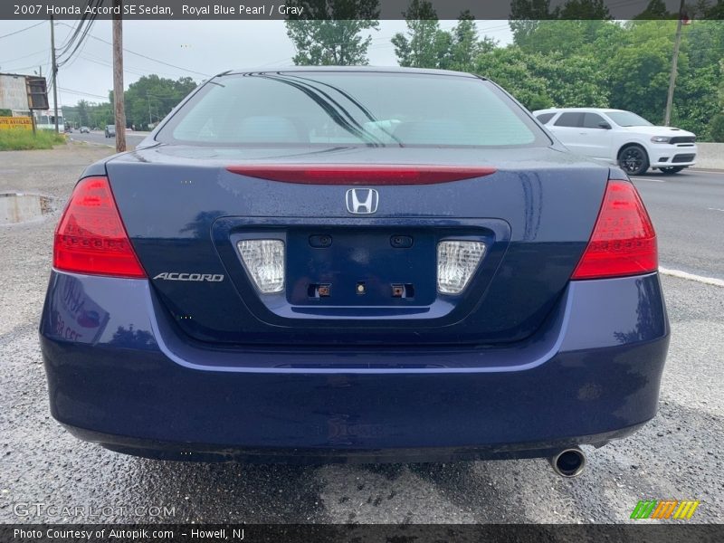 Royal Blue Pearl / Gray 2007 Honda Accord SE Sedan