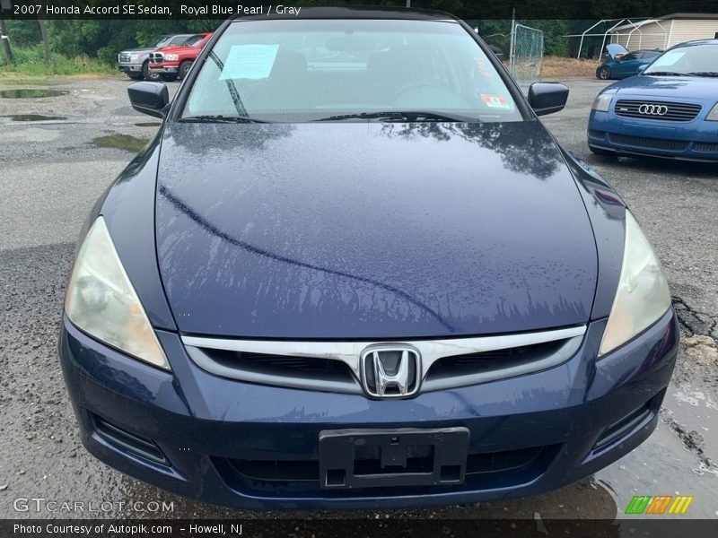 Royal Blue Pearl / Gray 2007 Honda Accord SE Sedan