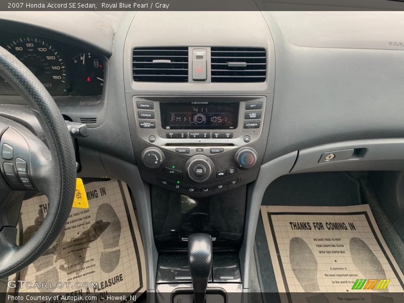 Royal Blue Pearl / Gray 2007 Honda Accord SE Sedan