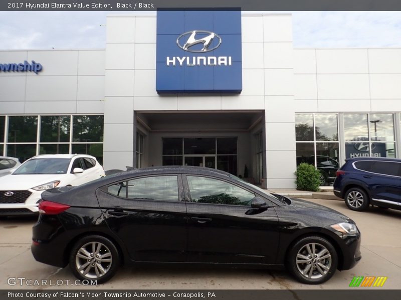 Black / Black 2017 Hyundai Elantra Value Edition