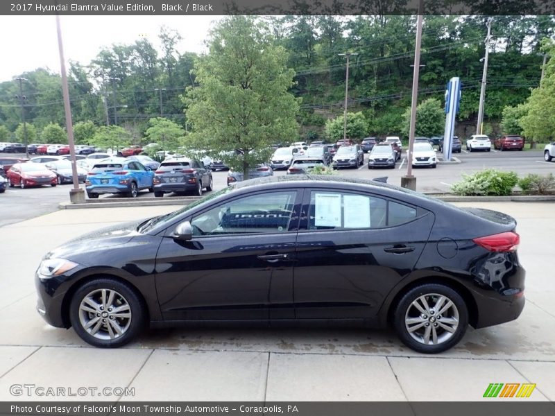 Black / Black 2017 Hyundai Elantra Value Edition