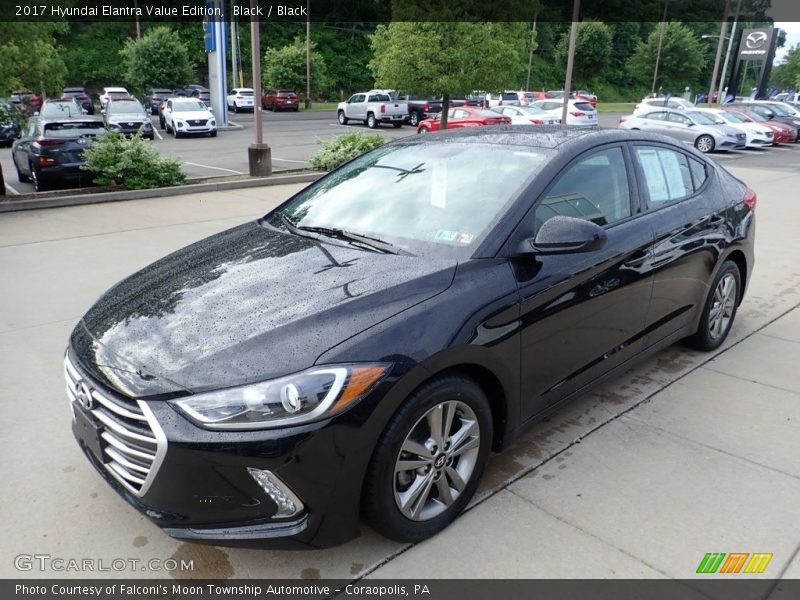 Black / Black 2017 Hyundai Elantra Value Edition