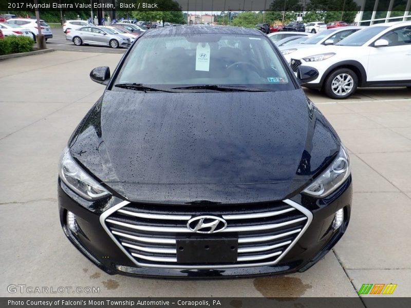 Black / Black 2017 Hyundai Elantra Value Edition