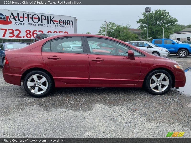 Tango Red Pearl / Black 2009 Honda Civic LX-S Sedan