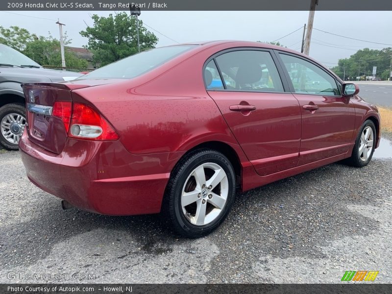 Tango Red Pearl / Black 2009 Honda Civic LX-S Sedan