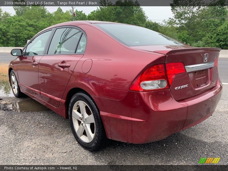 Tango Red Pearl / Black 2009 Honda Civic LX-S Sedan