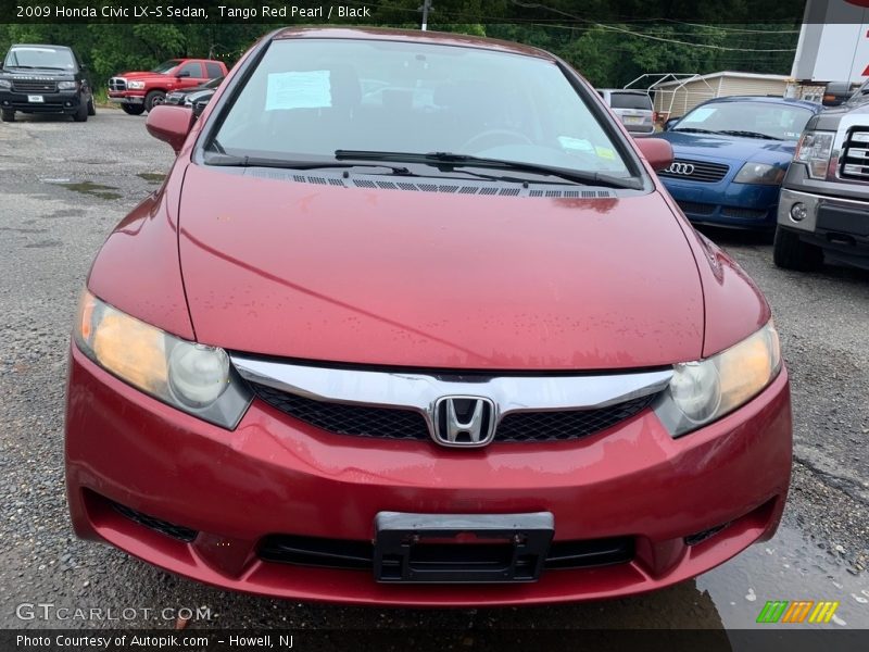 Tango Red Pearl / Black 2009 Honda Civic LX-S Sedan