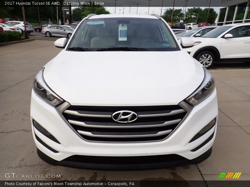 Dazzling White / Beige 2017 Hyundai Tucson SE AWD
