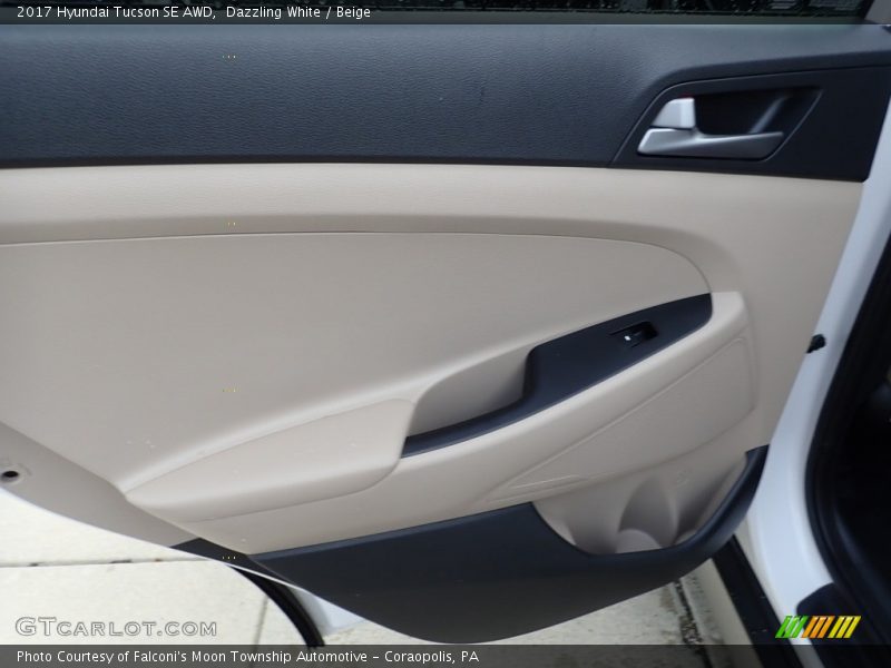 Dazzling White / Beige 2017 Hyundai Tucson SE AWD