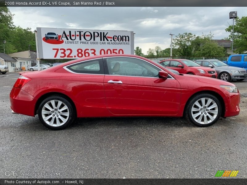 San Marino Red / Black 2008 Honda Accord EX-L V6 Coupe