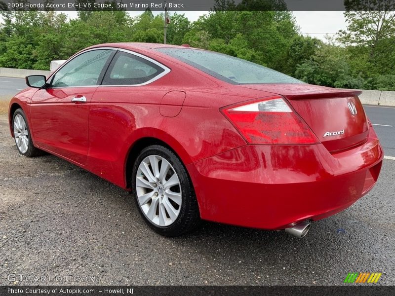 San Marino Red / Black 2008 Honda Accord EX-L V6 Coupe
