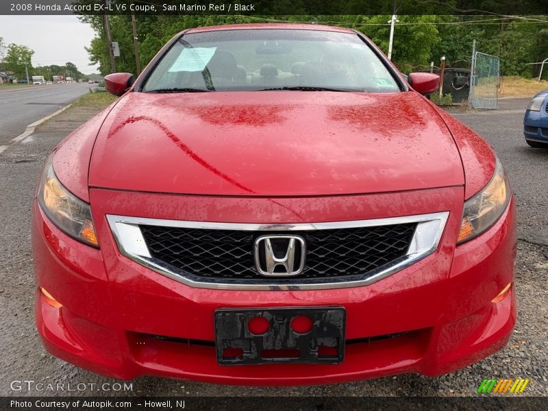 San Marino Red / Black 2008 Honda Accord EX-L V6 Coupe