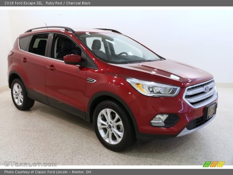 Ruby Red / Charcoal Black 2018 Ford Escape SEL