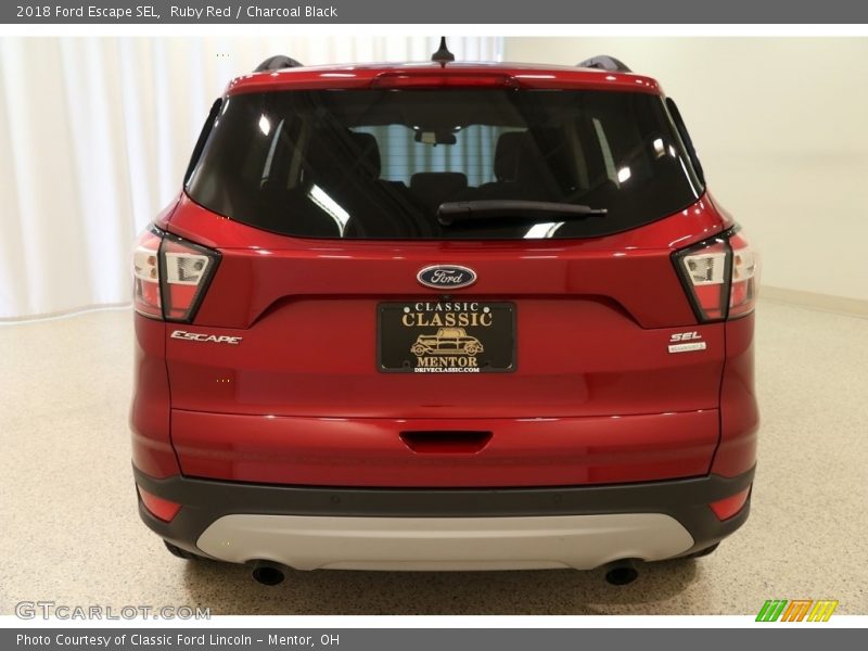 Ruby Red / Charcoal Black 2018 Ford Escape SEL