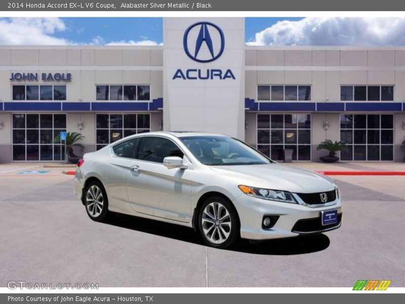 Alabaster Silver Metallic / Black 2014 Honda Accord EX-L V6 Coupe