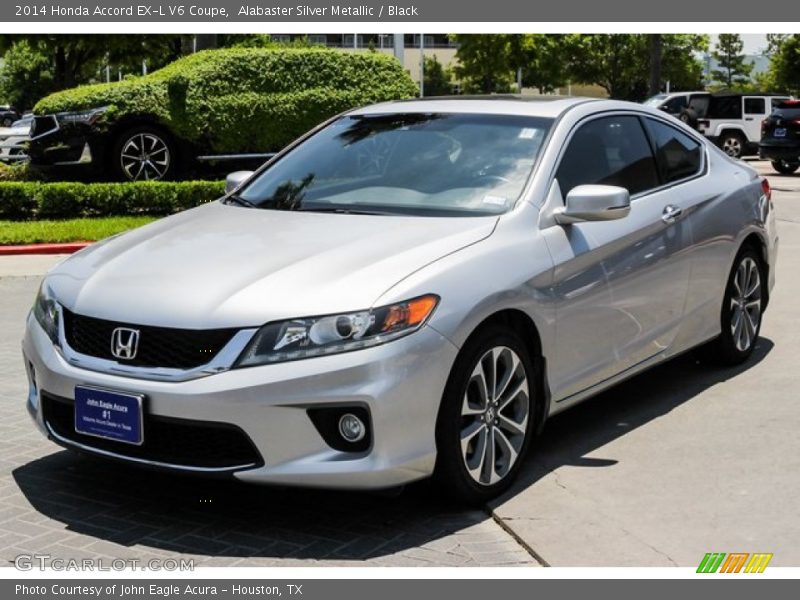 Alabaster Silver Metallic / Black 2014 Honda Accord EX-L V6 Coupe