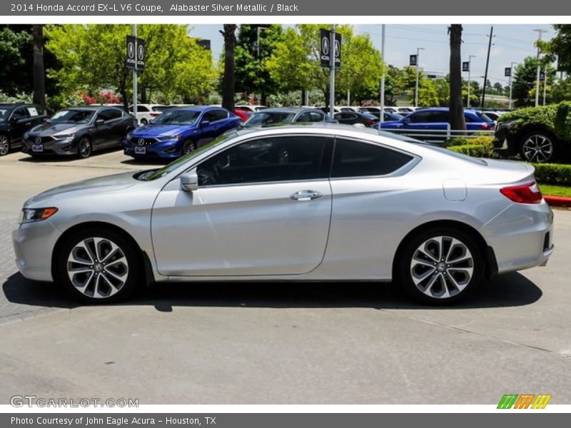 Alabaster Silver Metallic / Black 2014 Honda Accord EX-L V6 Coupe