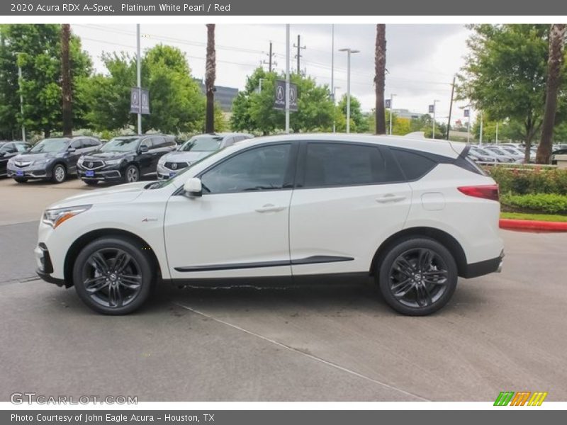 Platinum White Pearl / Red 2020 Acura RDX A-Spec