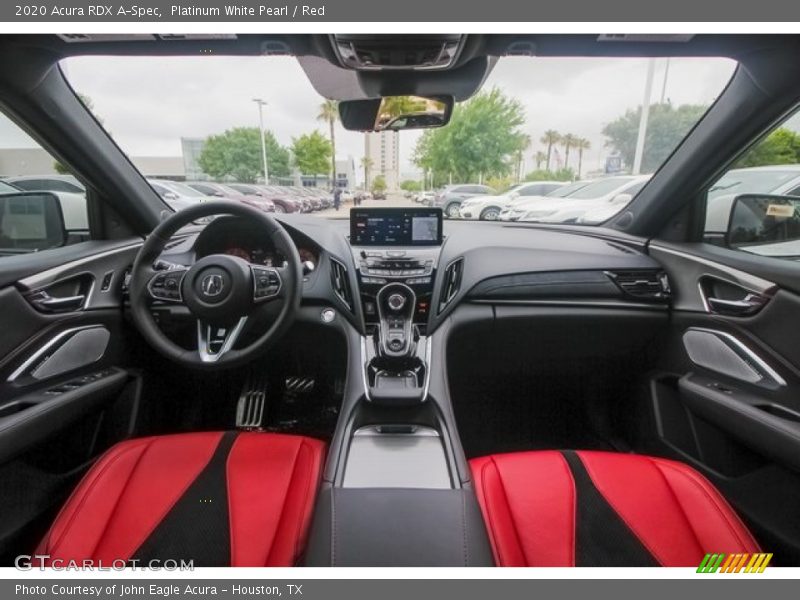 Platinum White Pearl / Red 2020 Acura RDX A-Spec