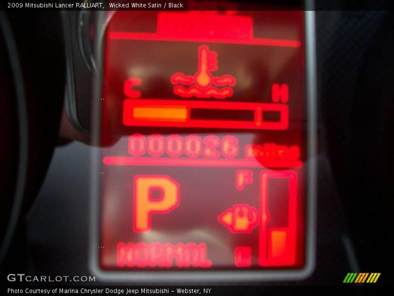Wicked White Satin / Black 2009 Mitsubishi Lancer RALLIART