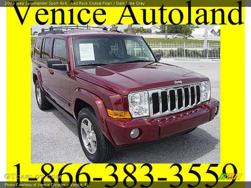 Red Rock Crystal Pearl / Dark Slate Gray 2009 Jeep Commander Sport 4x4