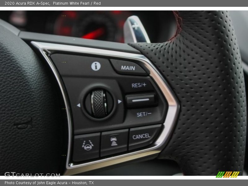 Platinum White Pearl / Red 2020 Acura RDX A-Spec