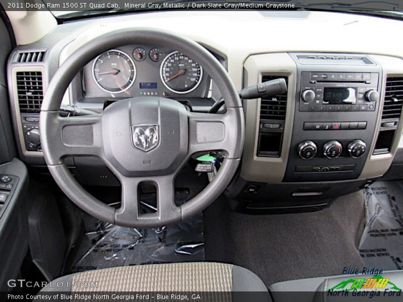 Mineral Gray Metallic / Dark Slate Gray/Medium Graystone 2011 Dodge Ram 1500 ST Quad Cab