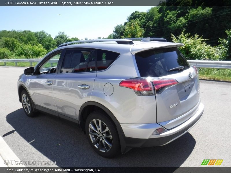 Silver Sky Metallic / Ash 2018 Toyota RAV4 Limited AWD Hybrid