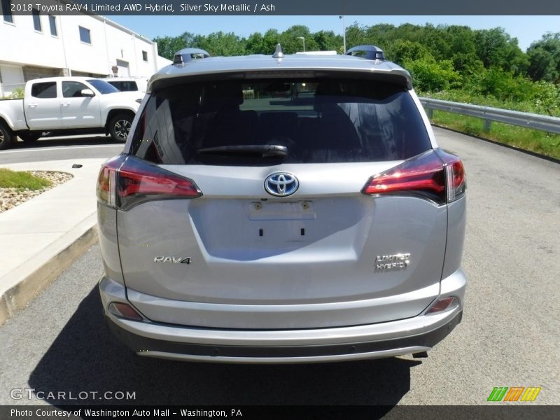 Silver Sky Metallic / Ash 2018 Toyota RAV4 Limited AWD Hybrid