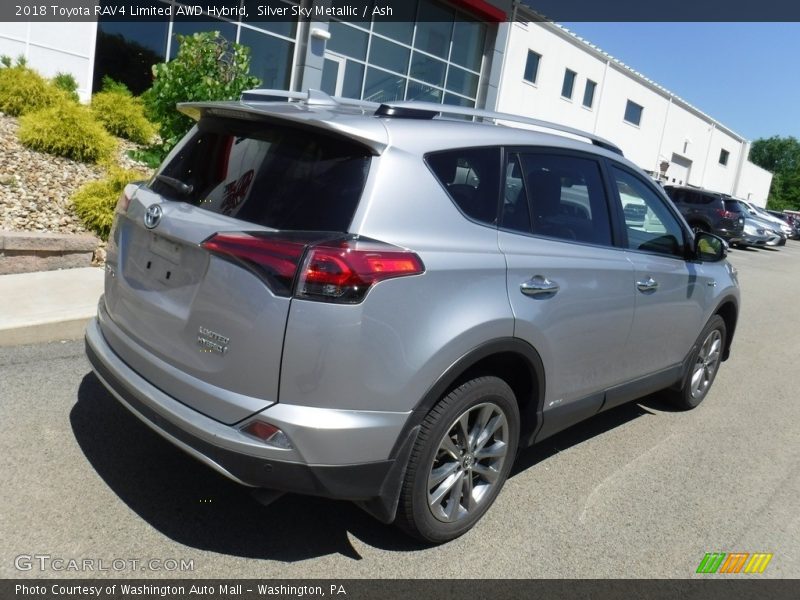 Silver Sky Metallic / Ash 2018 Toyota RAV4 Limited AWD Hybrid