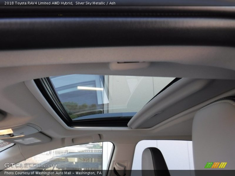 Silver Sky Metallic / Ash 2018 Toyota RAV4 Limited AWD Hybrid