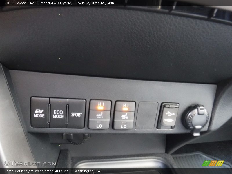 Silver Sky Metallic / Ash 2018 Toyota RAV4 Limited AWD Hybrid