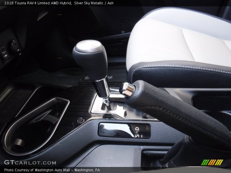 Silver Sky Metallic / Ash 2018 Toyota RAV4 Limited AWD Hybrid