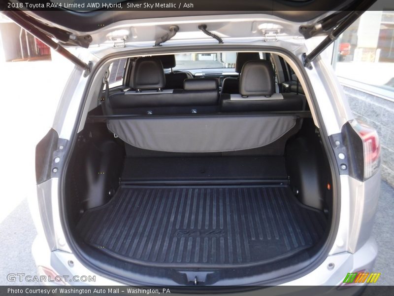 Silver Sky Metallic / Ash 2018 Toyota RAV4 Limited AWD Hybrid