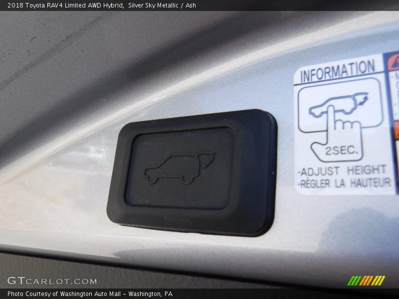 Silver Sky Metallic / Ash 2018 Toyota RAV4 Limited AWD Hybrid