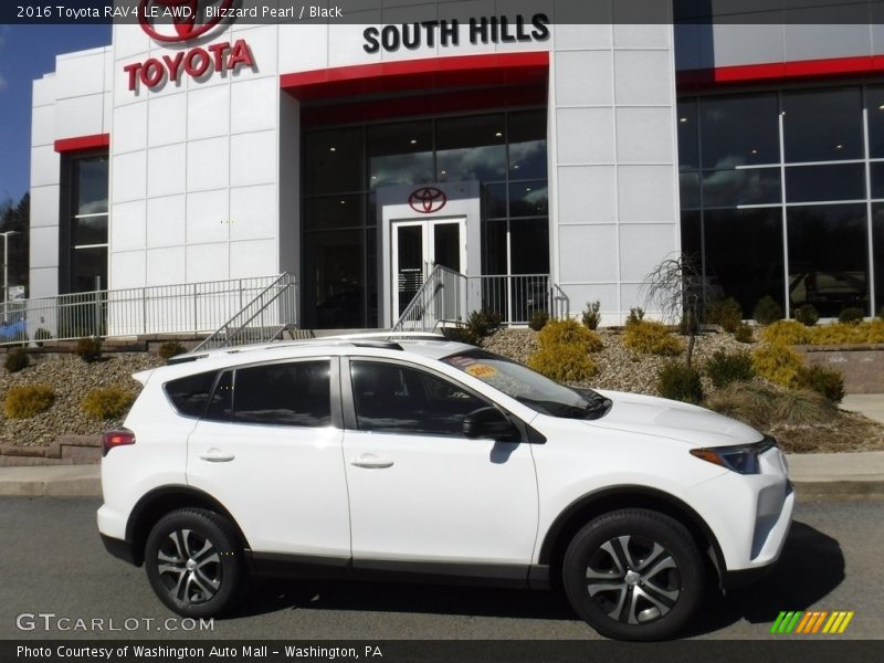 Blizzard Pearl / Black 2016 Toyota RAV4 LE AWD