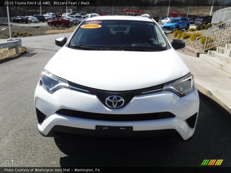 Blizzard Pearl / Black 2016 Toyota RAV4 LE AWD