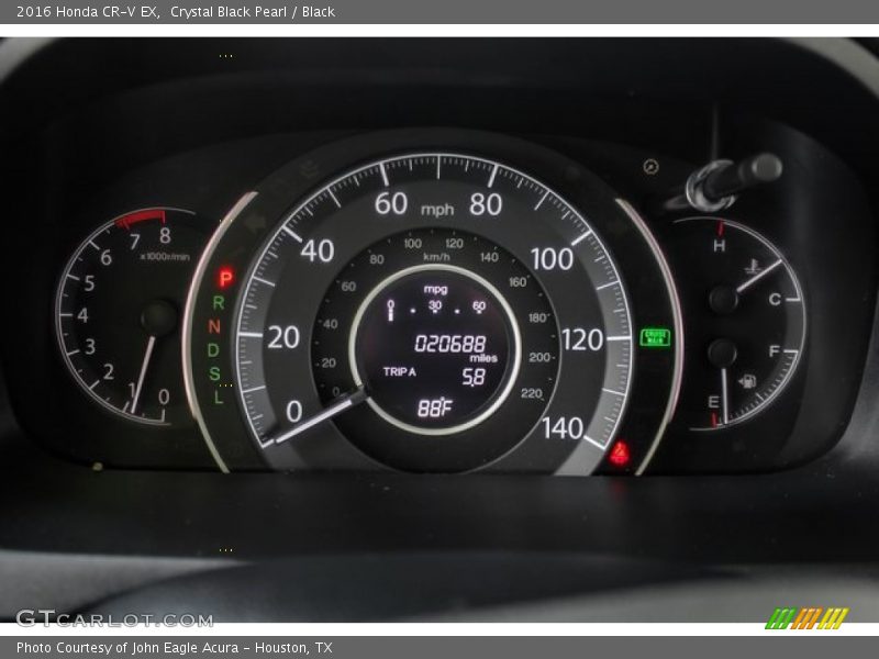 Crystal Black Pearl / Black 2016 Honda CR-V EX