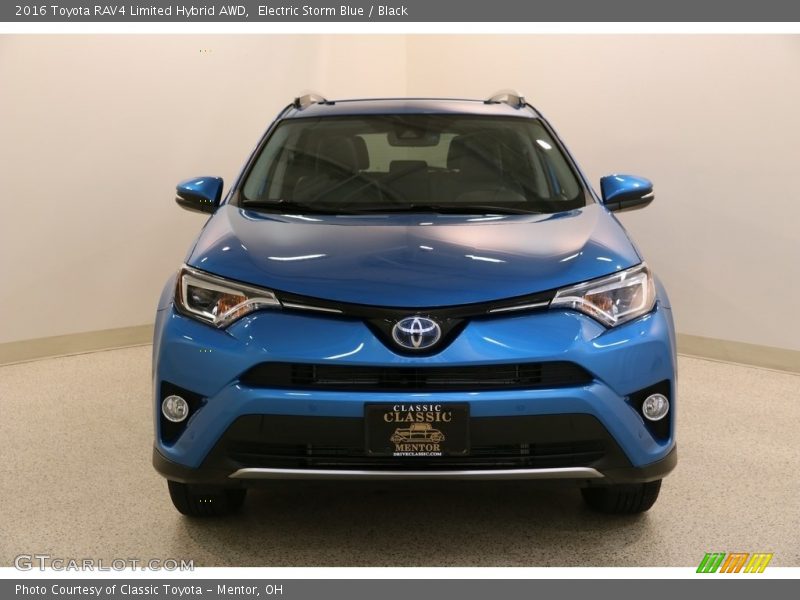 Electric Storm Blue / Black 2016 Toyota RAV4 Limited Hybrid AWD