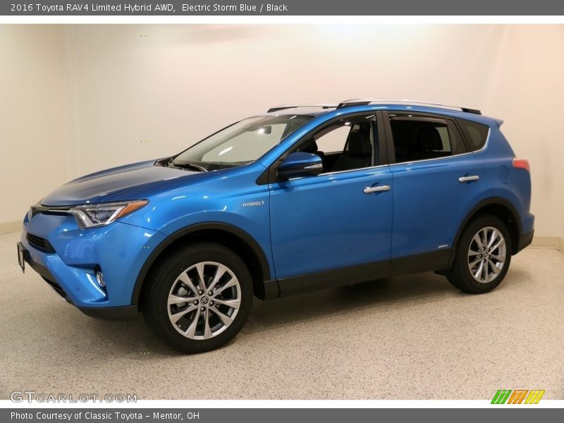 Electric Storm Blue / Black 2016 Toyota RAV4 Limited Hybrid AWD