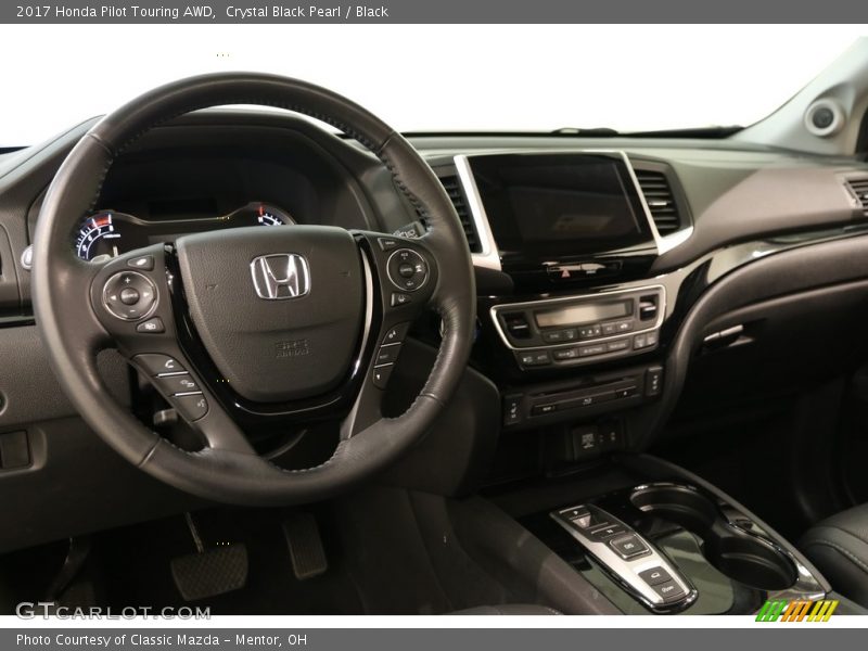 Crystal Black Pearl / Black 2017 Honda Pilot Touring AWD