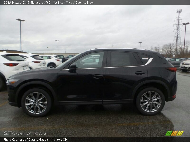 Jet Black Mica / Caturra Brown 2019 Mazda CX-5 Signature AWD