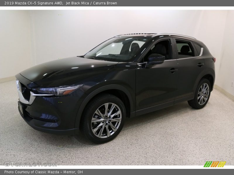 Jet Black Mica / Caturra Brown 2019 Mazda CX-5 Signature AWD