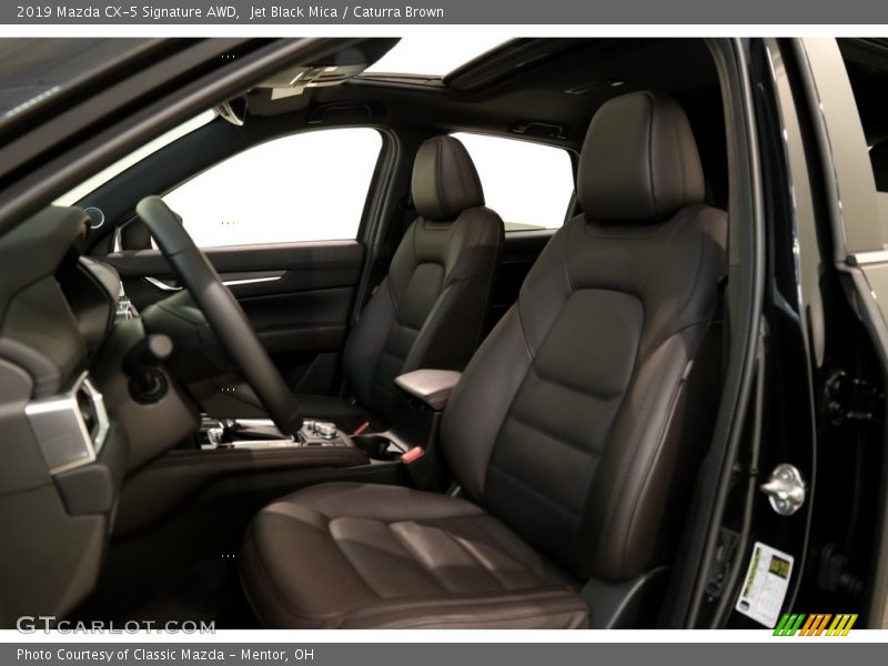 Jet Black Mica / Caturra Brown 2019 Mazda CX-5 Signature AWD